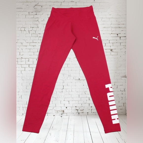 PUMA Red Leggings NWT | Various Sizes + Logo Detail | Stretch Fit Power Move 🔴💪 - Picture 1 of 1